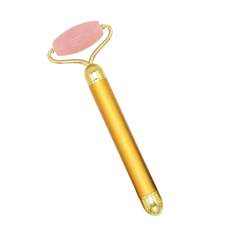 

Latest Rose Quartz Jade Roller for Facial Anti-wrinkle Natural Rose Quartz jade roller Tools, Pink