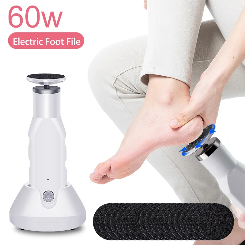 

2022 new arrival Powerful 60w desktop wireless charging electric foot callus remover foot file