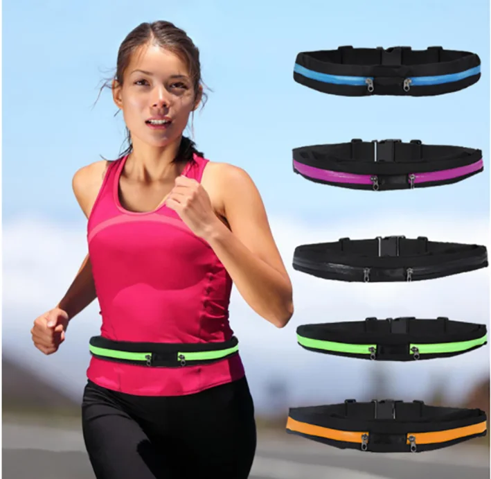 

neroprene foldable custom waterproof outdoor sport elastic best running belt waist bag, Black, red, neon,grey,