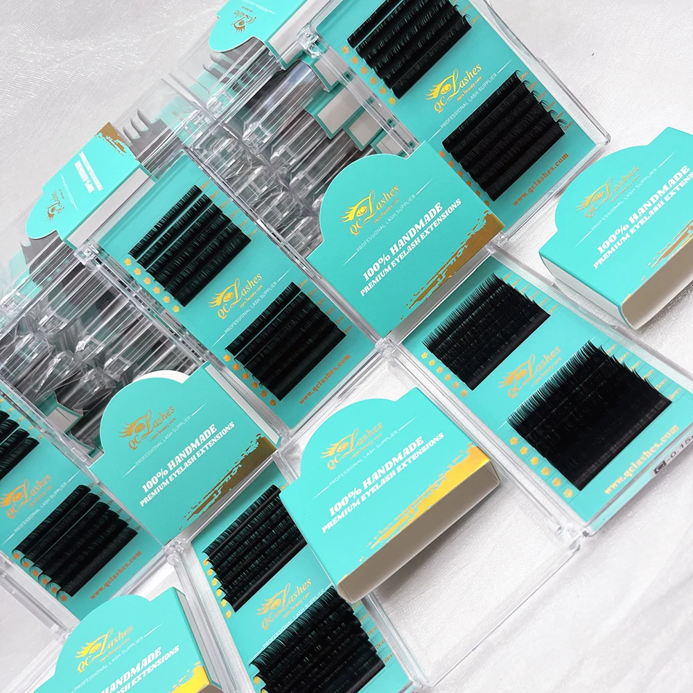 Korea Handmade Premium Individual Mega Volume Extensions Premium PBT Cashmere Lash Trays Matte Customizable Private Logo