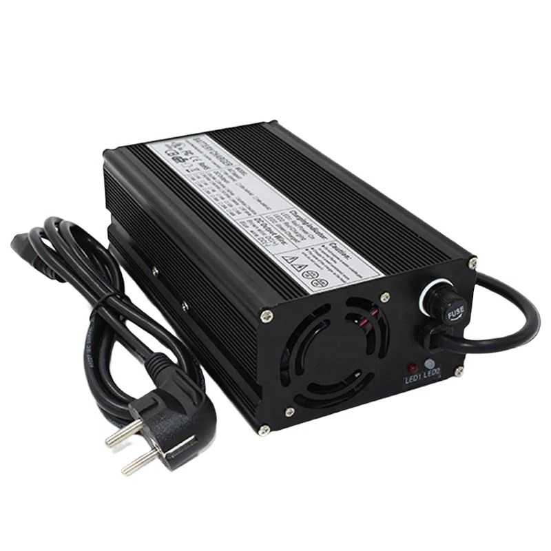 

900W 1200W 67.2V 7A Quick Charge lithium lifepo4 golf cart 48v golf buggy 16s li ion battery quick charger, Black