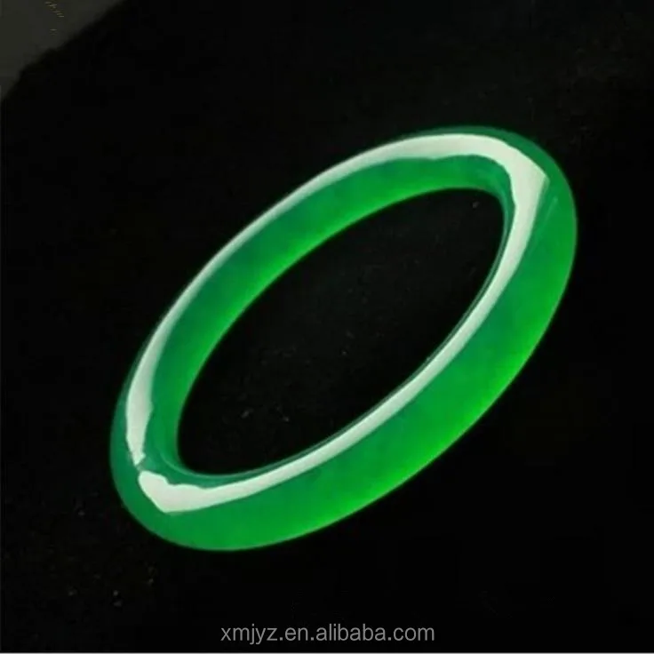 

Emerald Full Green Quartzite Jade Round Bar Bangle Female Jade Bracelet Jade Crafts Wholesale