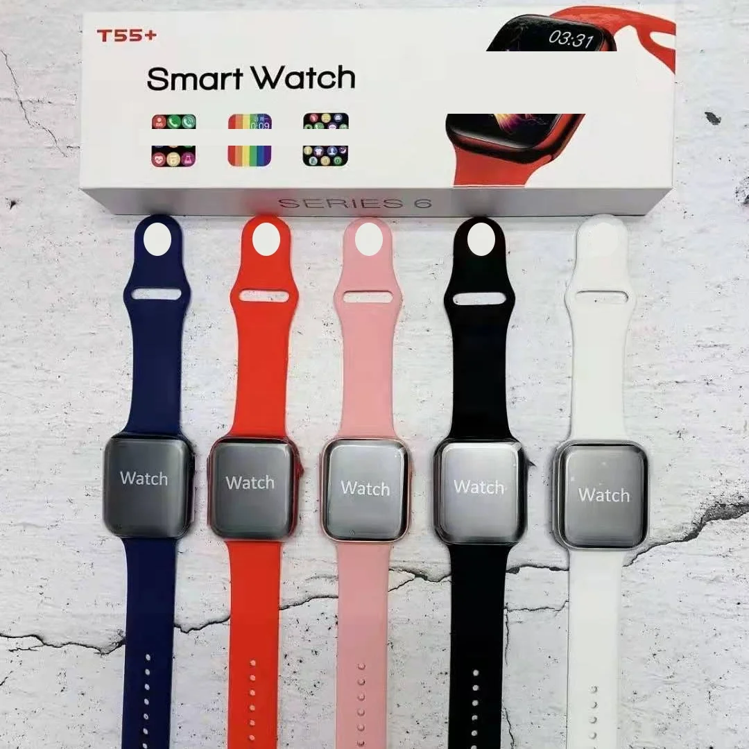 

New Product T55+ bt call phone Serie 6 Sport Waterproof Touch Screen Smart Watches Reloj Inteligente Fitness Tracker Smart Watch