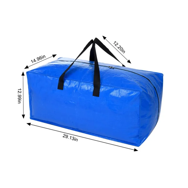 

Heavy Duty Extra Large Storage Bags and Moving Bag Totes, XL Storage Bags for Clothes., Blue