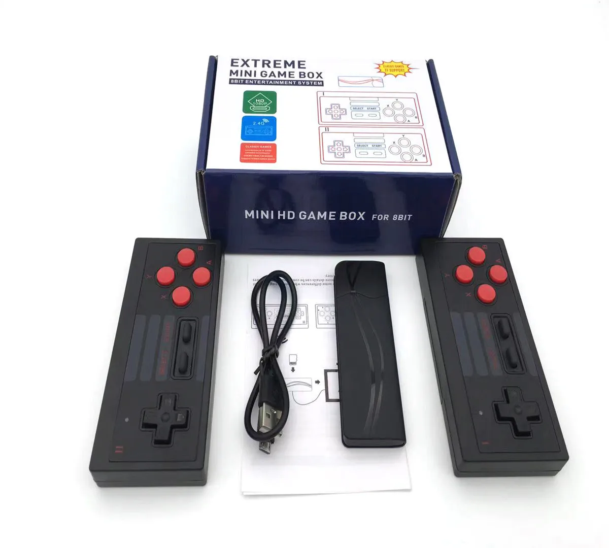 

Christmas gift for children Mini Classic Retreat Game 8-bit HD TV Double Game Home Entertainment Video Game Wholesaler, Black