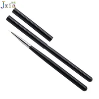 

Jiexia Black Wood Handle Nylon Hair Thin Nail Art Liner Paint Brushes with Metal Cap