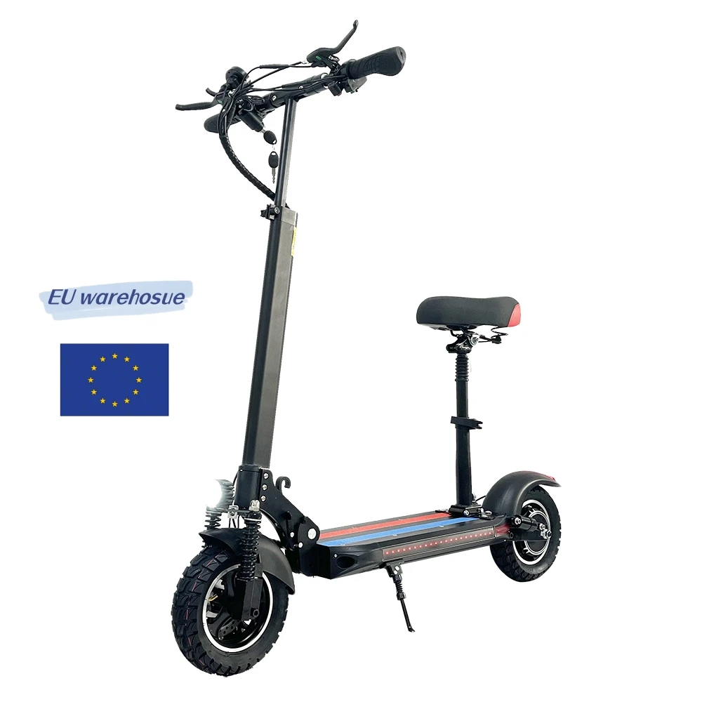 

2023 eu warehouse 48V 800W 10inch tire folding electric scooter max speed 40-45km/h 45km long range e scooter fast delivery