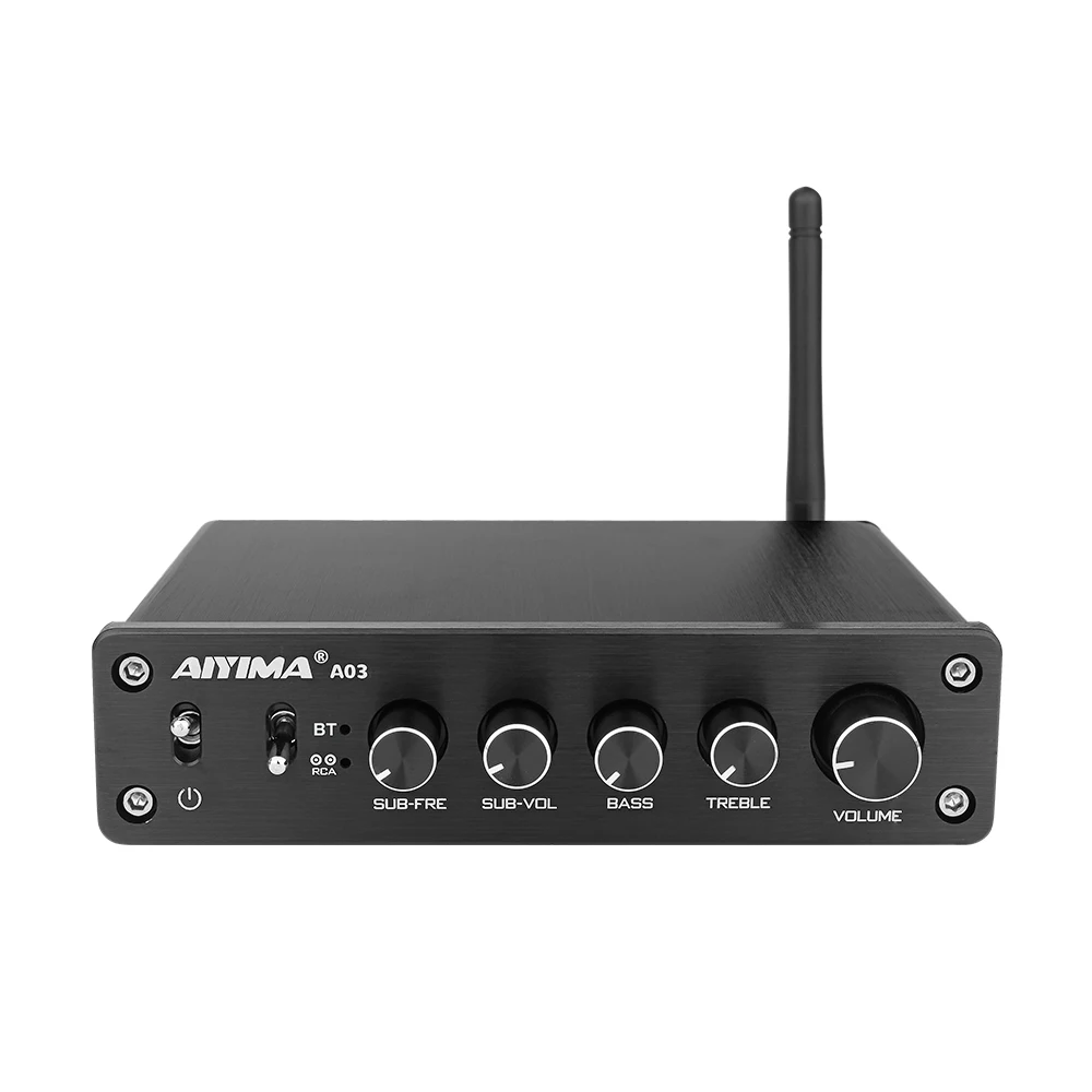AIYIMA A03 TPA3116 2.1 Channel 50W*2+100W Mini Subwoofer BT Amplifier HiFi Digital Audio Amplifiers For Home