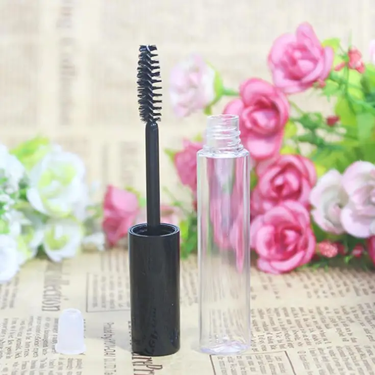 
Wholesale 10ml Plastic Clear empty mascara wand tube bottle mascara packaging tube with mascara brush 