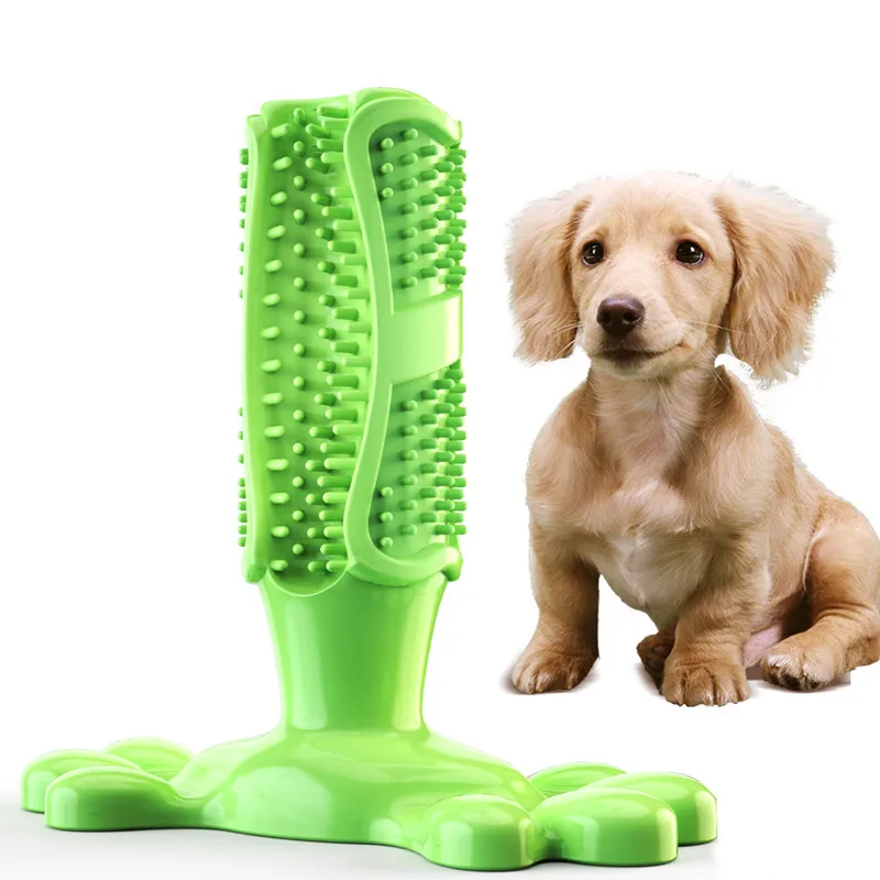 

Wholesale Healthy Natural TPR Puppy Dog Chew Toothbrush Toy, Blue, green, pink, lake blue, transparent, chocolate