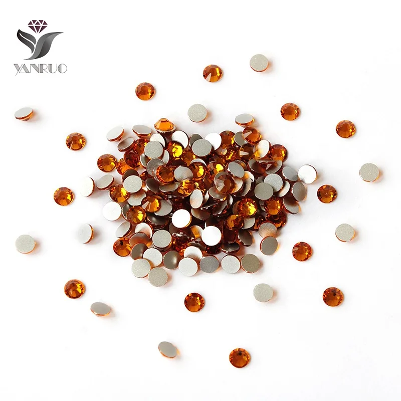 

Factory Wholesale Topaz Color Crystal Non Hot Fix Rhinestones Clothing Accessories, 203 topaz