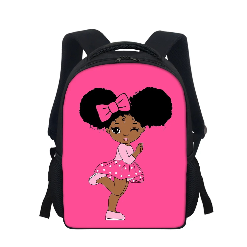 

Afro Black Ballerina Baby Girl Ballet Dancer Pattern Casual School Book Bag for Kids Backpack for Preschool Toddler Kindergarten, Customized color