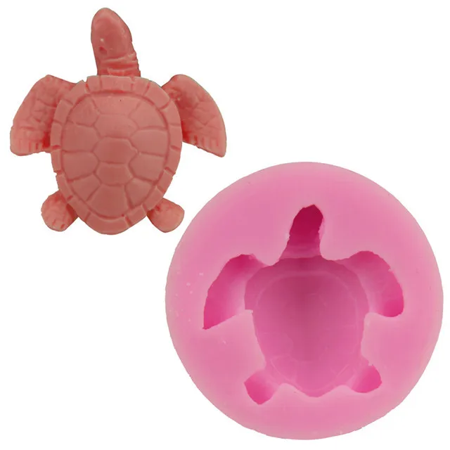 

Cake baking tools animal fondant mold silicone Turtle cake decorating mold, Random