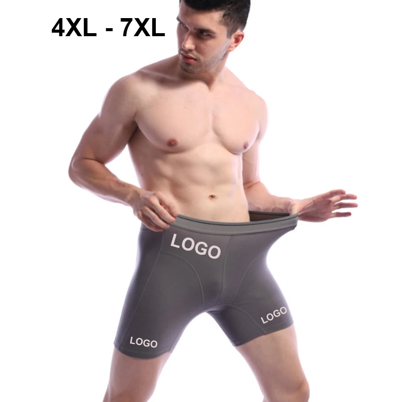 

Custom Logo Cotton Plus Size Underwear Man Boxer Sport Long Shorts Boxer Short Men Undies