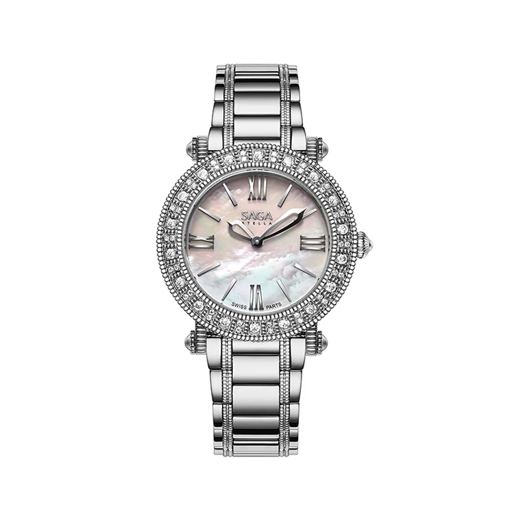 

SAGA 53556 Women Pocket Fitness 316L Stainless Steel Watch With Austrian Shiny Crystals