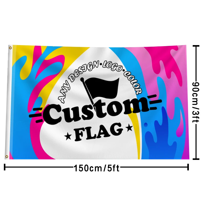 Factory Customized 3*5ft Flag for Custom Logo Flag 90X150cm Sublimation Print 3x5 Polyester Custom Flag With logo Print