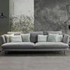 Living room L shape corner grey fabric sofa left or right Chaise Couch