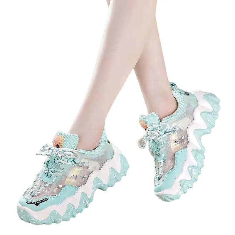 

New Arrivals Footwear Fashion Trend Colorful Flat High Heel Casual Shoes For Women, 7 colors