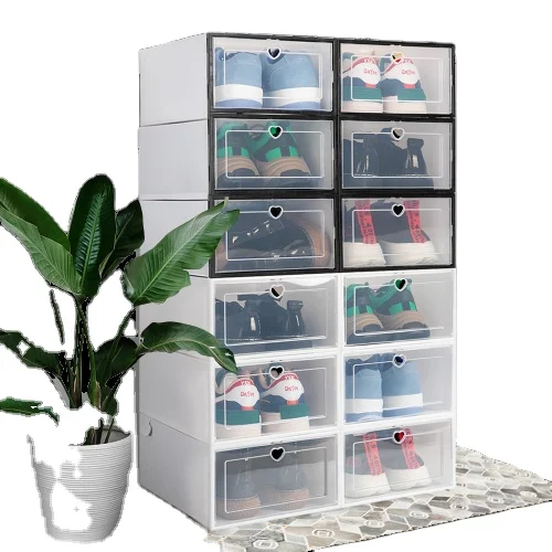 

New Design Transparent Plastic Pink Packaging New Boxing Mini Shoe Boxes, Customized color