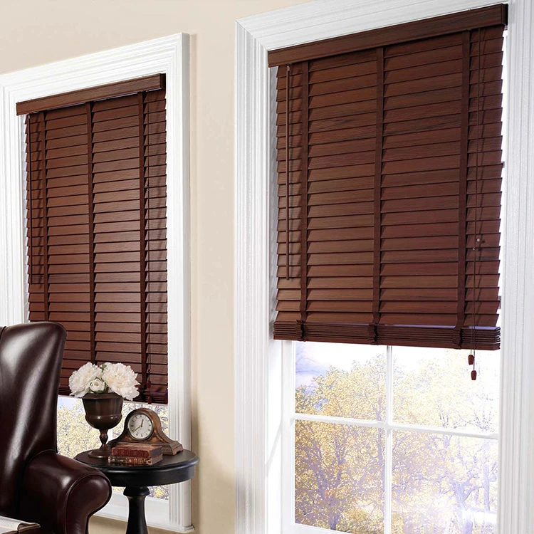 

New design high end faux wood shutter blinds house kitchen decor window shade, Many color option