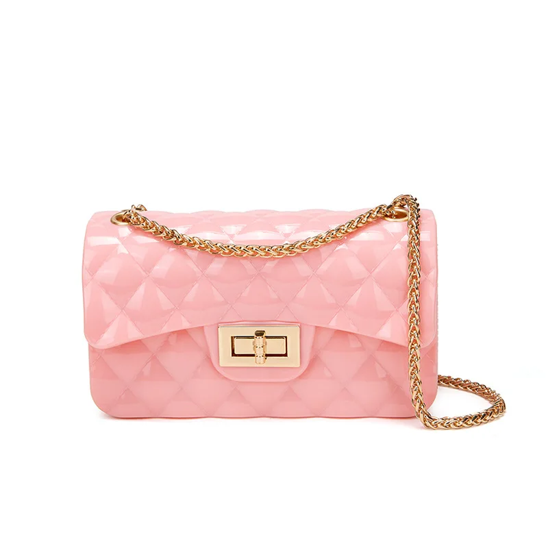 

Jelly Lady Messenger Bags Women Handbags Ladies Hand Bags Luxury Design Elegance Chain Clutch Makeup PU Leather Wholesale Bags