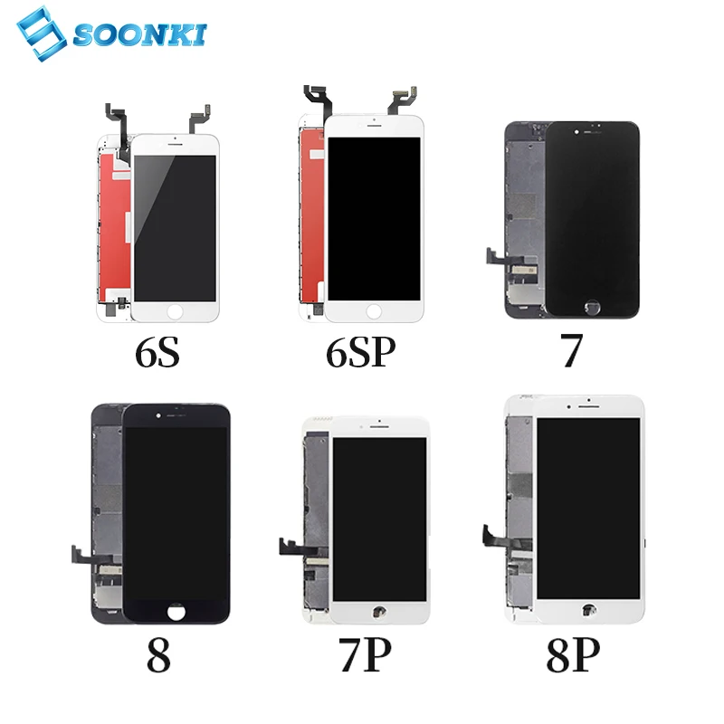 

Free shipping mobile display 6s plus lcd phone spare parts for iphone 6 s 6splus 7 8 plus lcd screen replacement