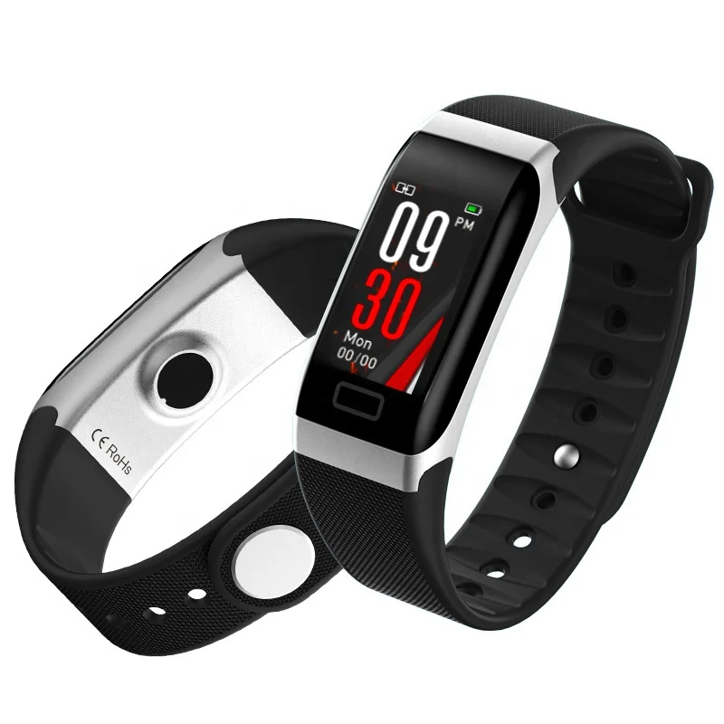 

Blood Pressure Heart Rate Sport Fit Band Tracker Step Counter Smart Wristband, Black;red;blue