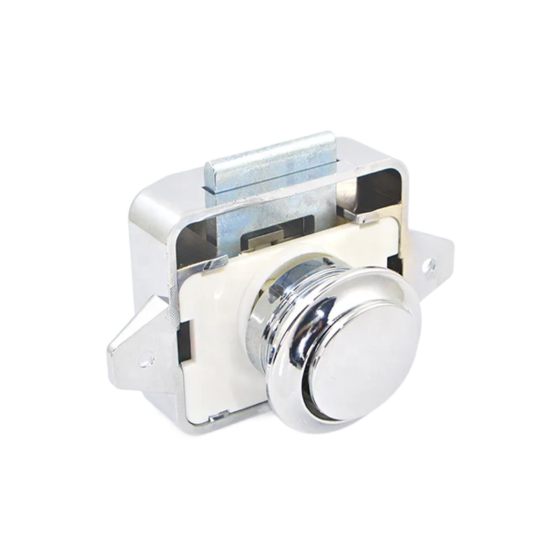 

Keyless chrome kitchen mini push button lock for rv caravan boat marine cabinet door