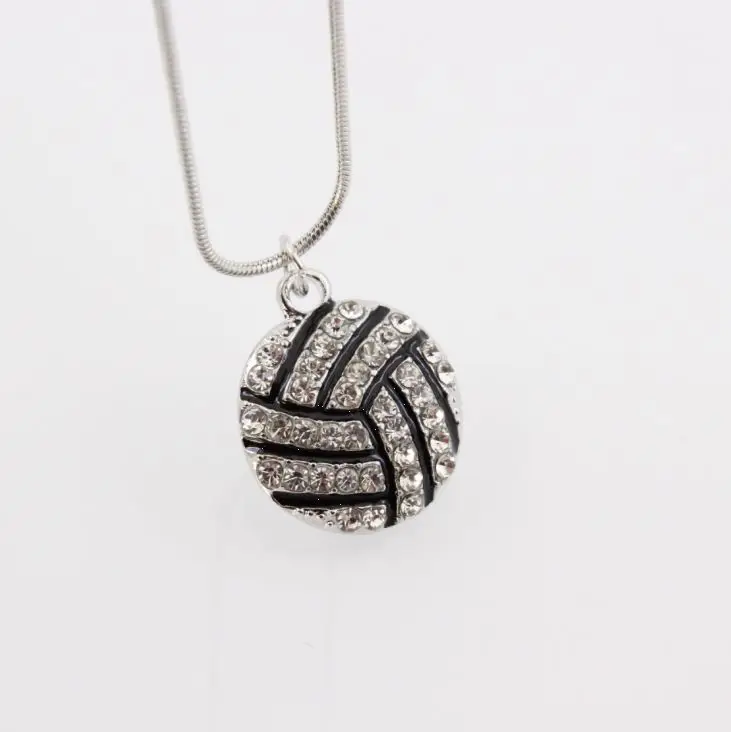 

Fashion new simple and popular diamond-studded zebra pattern volleyball necklace clavicle chain sweater chain women