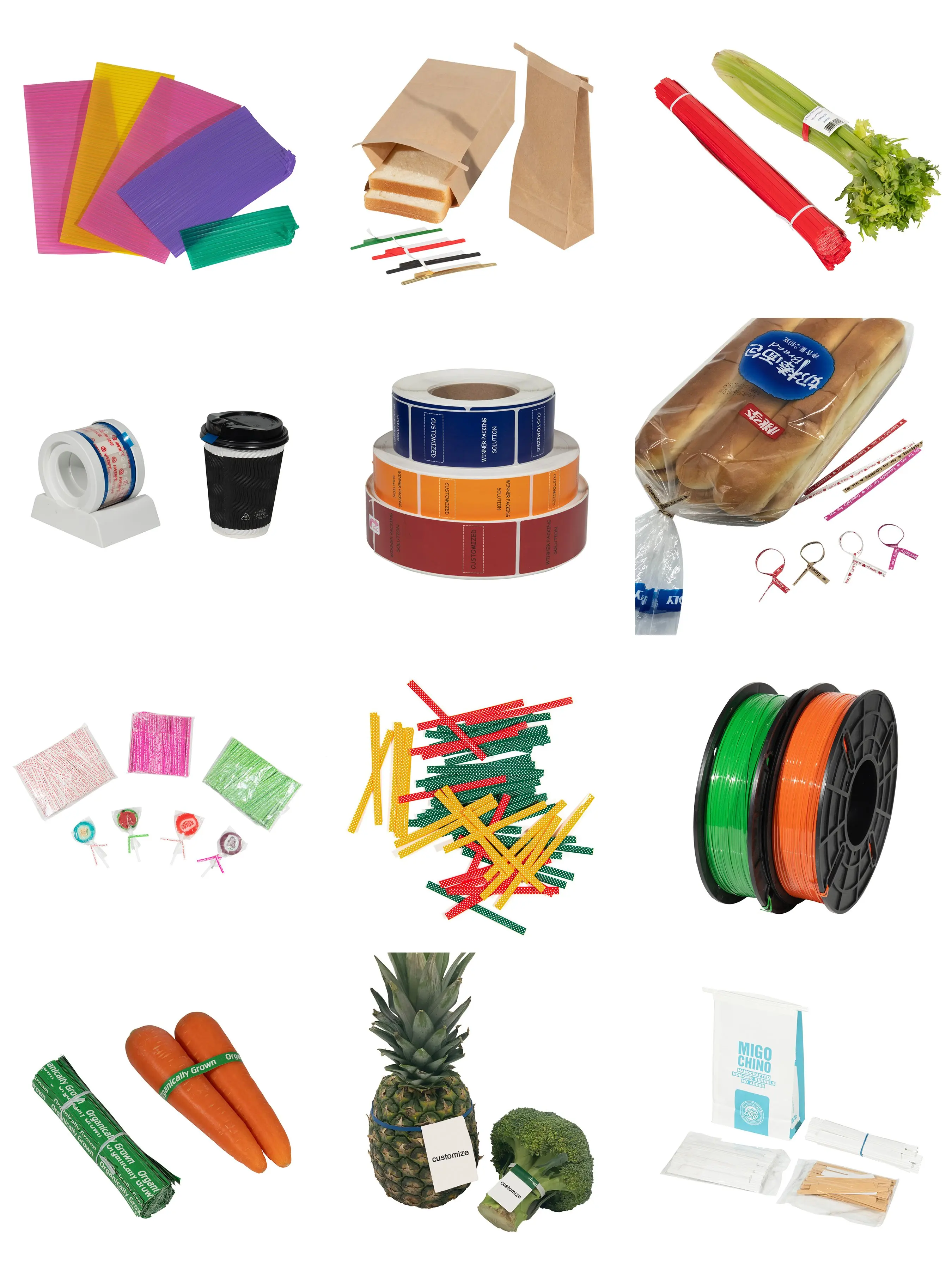 Disposable Multicolor Ecofriendly Plastic Bread Bag Clips For Bread