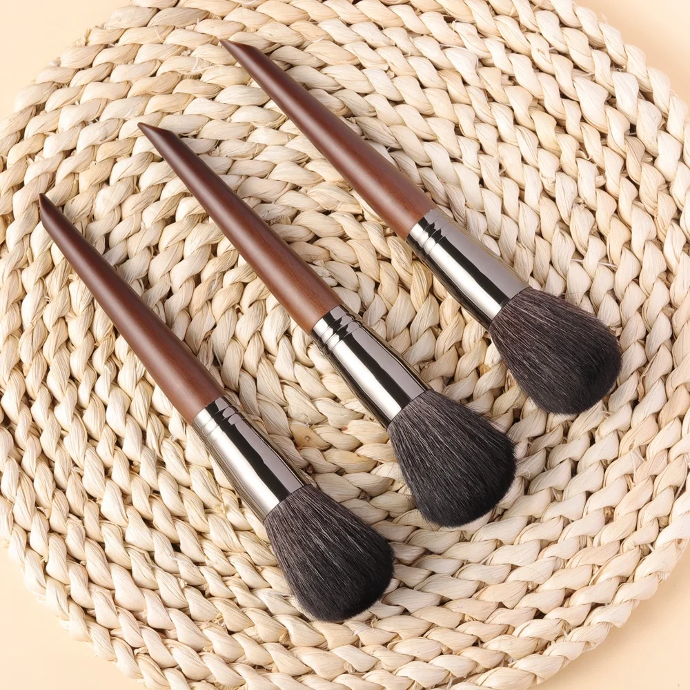 

OVW XQ02 Goat Hair Powder Brush Overall Setting Complete Professional Natural Powder Concealer Contour Blending Makeup Brush set