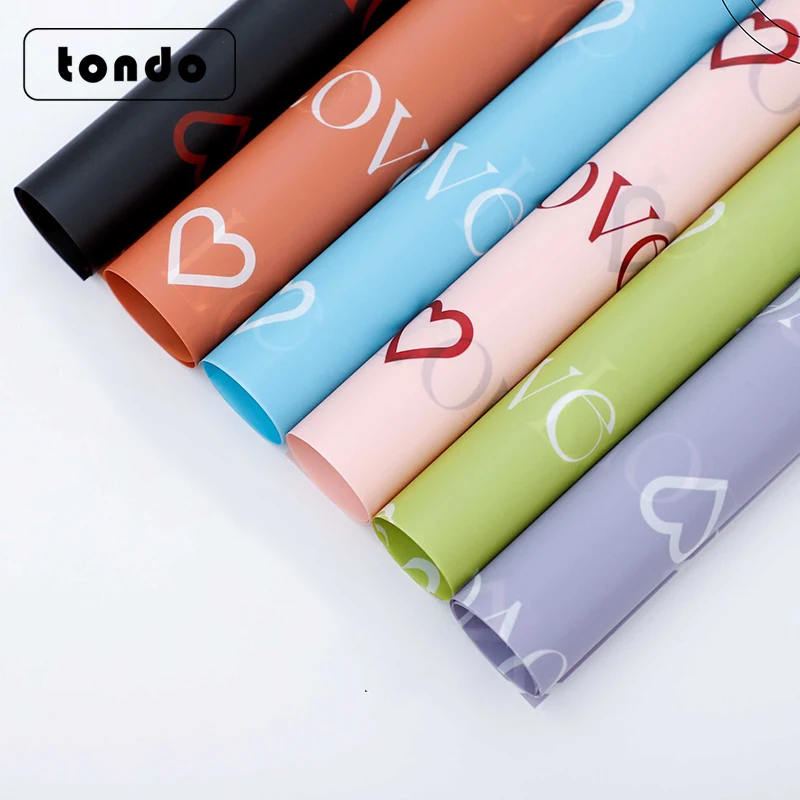 

Tondo NEW 58*58cm 20sheet/bag Heart Printing Eternal Love Flower Wrapping paper For Florist