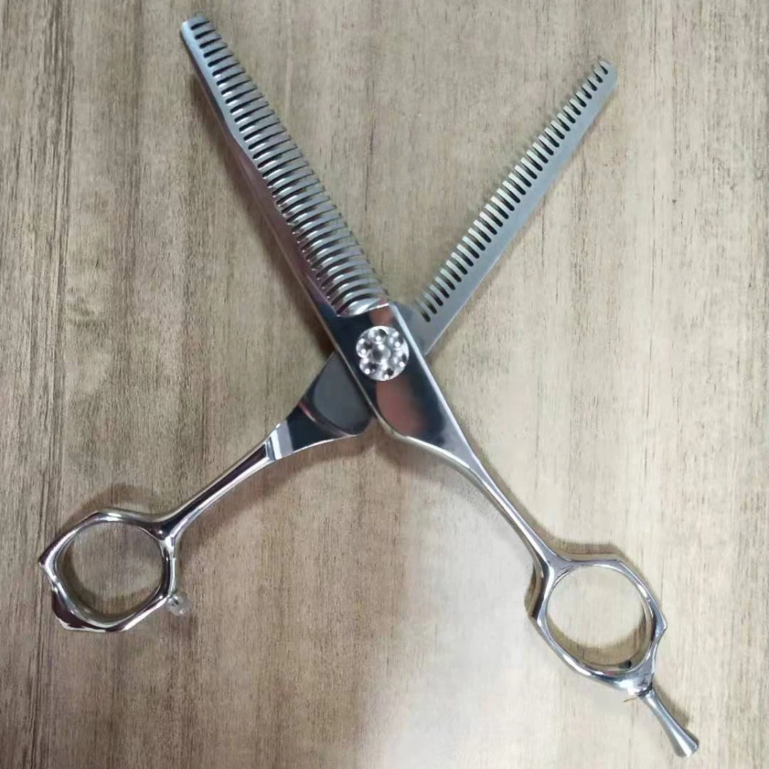 

AIME The Most Professional Hair Scissors DW-10 Ball bearing screw Thinning Scissors Double Thinning Shear, Mirror polish body