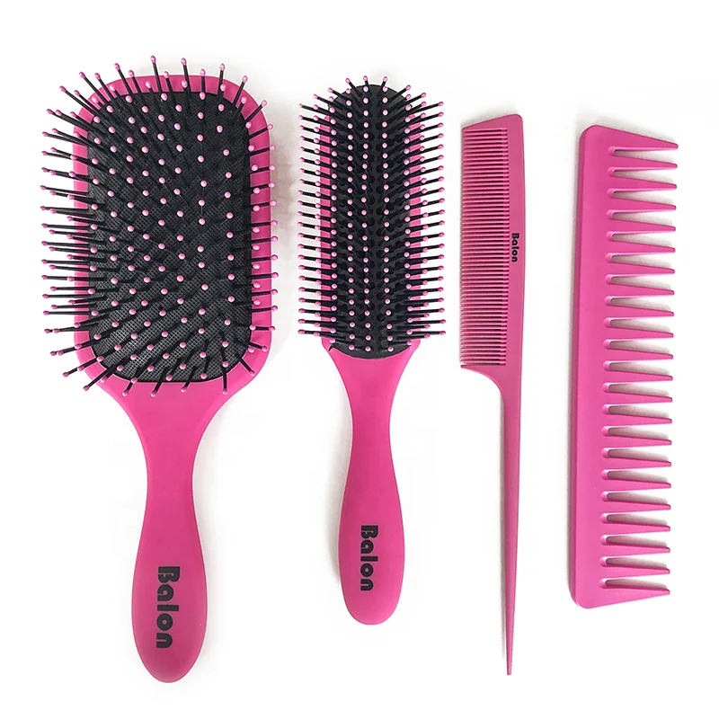 

Wholesale Exquisite Gift Salon Use Hair Grooming Comb Scalp Massage Brush Set