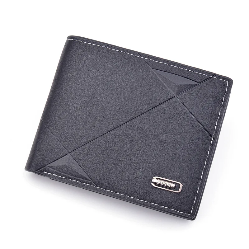 

2021 new men's wallet short multi-card fashion casual wallet male youth thin three-fold horizontal soft wallet