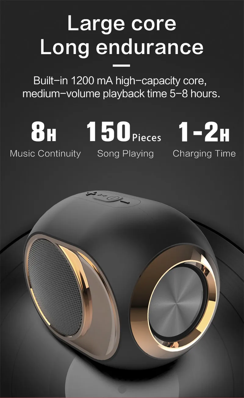 Vibration Speaker Altavoc Portatil Outdoor Support Hands-free Bt Speaker Portable Mini Bass Wireless Speaker - ANKUX.COM