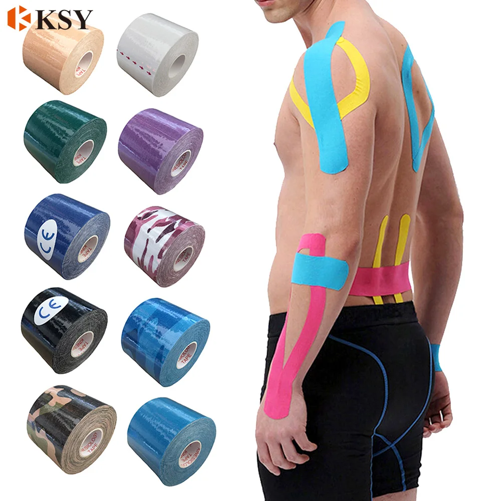 

wholesale multicolor kinesiology sports tape Waterproof kinesiology Tape muscle sports tape