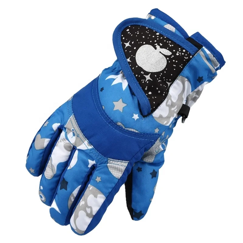 

TY Waterproof Winter Skiing Snowboarding Gloves Warm Mittens For Kids Full-Finger Gloves Strap for Sports Skiing Cycling, Customized color