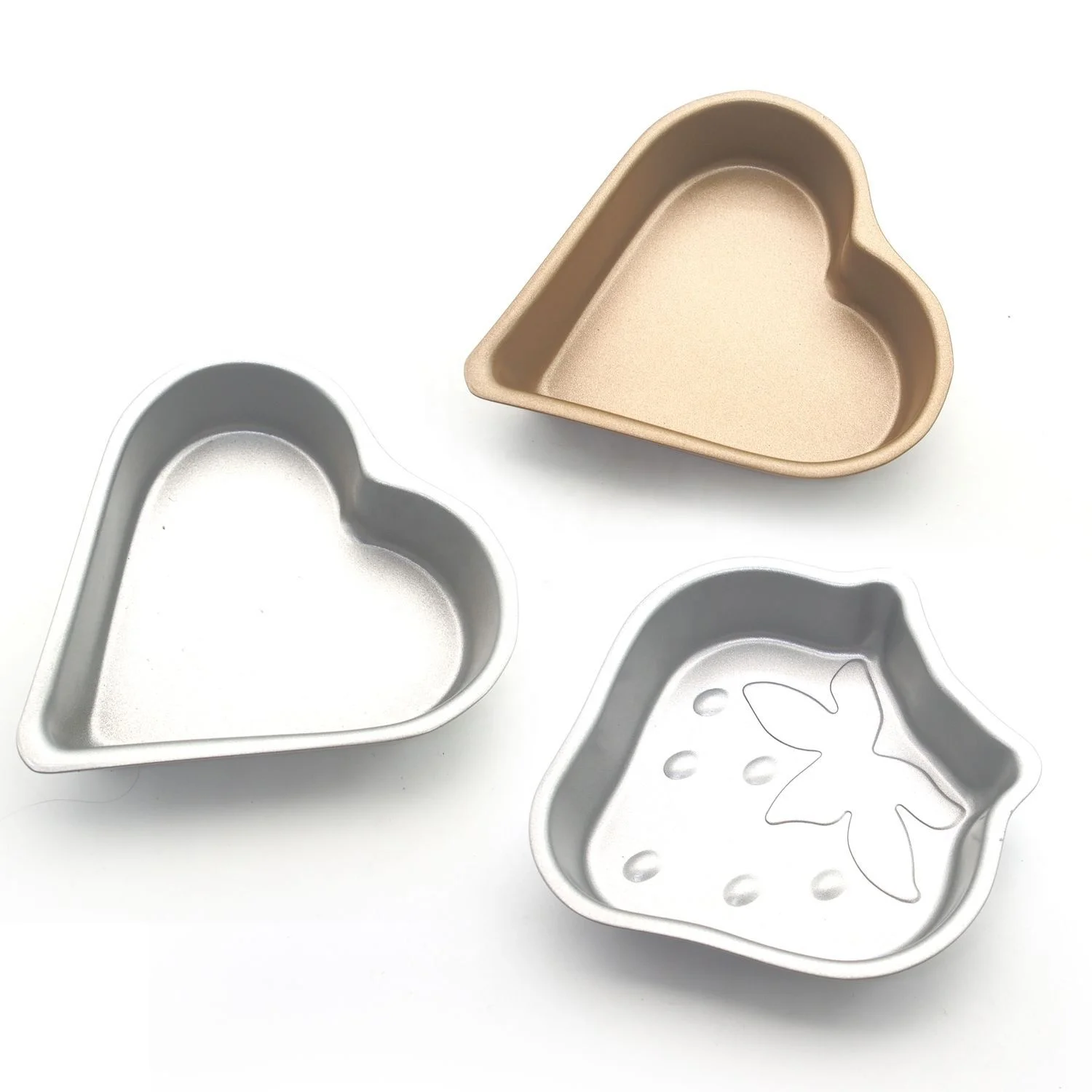 

Carbon Steel Non-stick Coating Pudding Cup Cake Mold For Baking, Sliver,gold