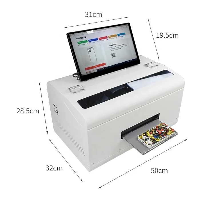 uv inkjet digital printer machine beauty machine with computer wifi for 3c electronic products phone case back skin film print