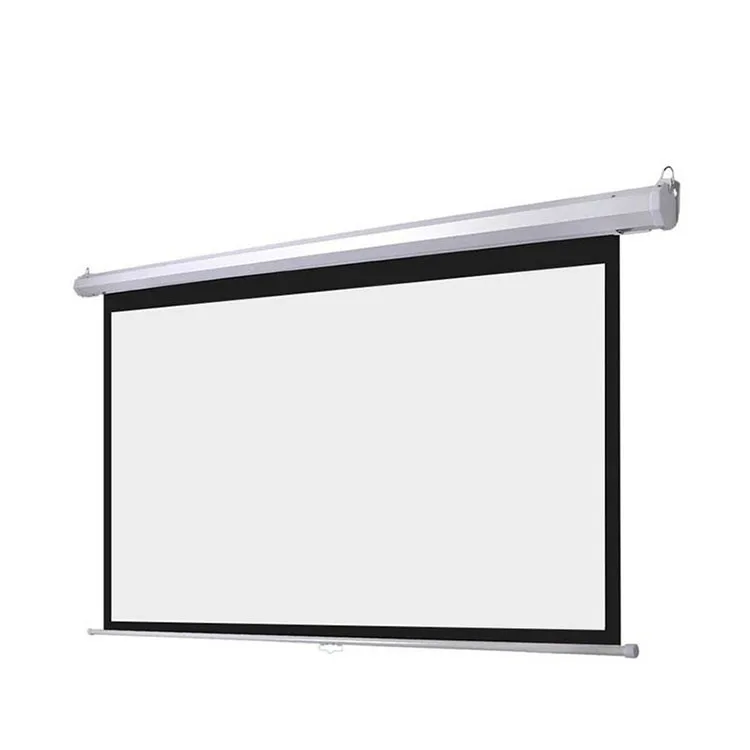 84 Inch Projection Screen Matte White Pull Down Auto Lock Manual Wall Projector Screen