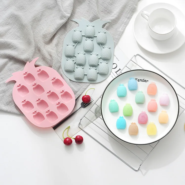 

Silicone Chocolate Pineapple Mold Candy Baking Mold Making Ice Tray Mold, 2 colors