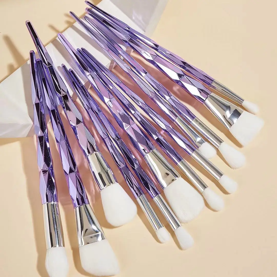 

Fast Shipping Popular 12pcs diamond makeup brush set Cheap Price Cosmetiquera Brochas Sample Free, Blue