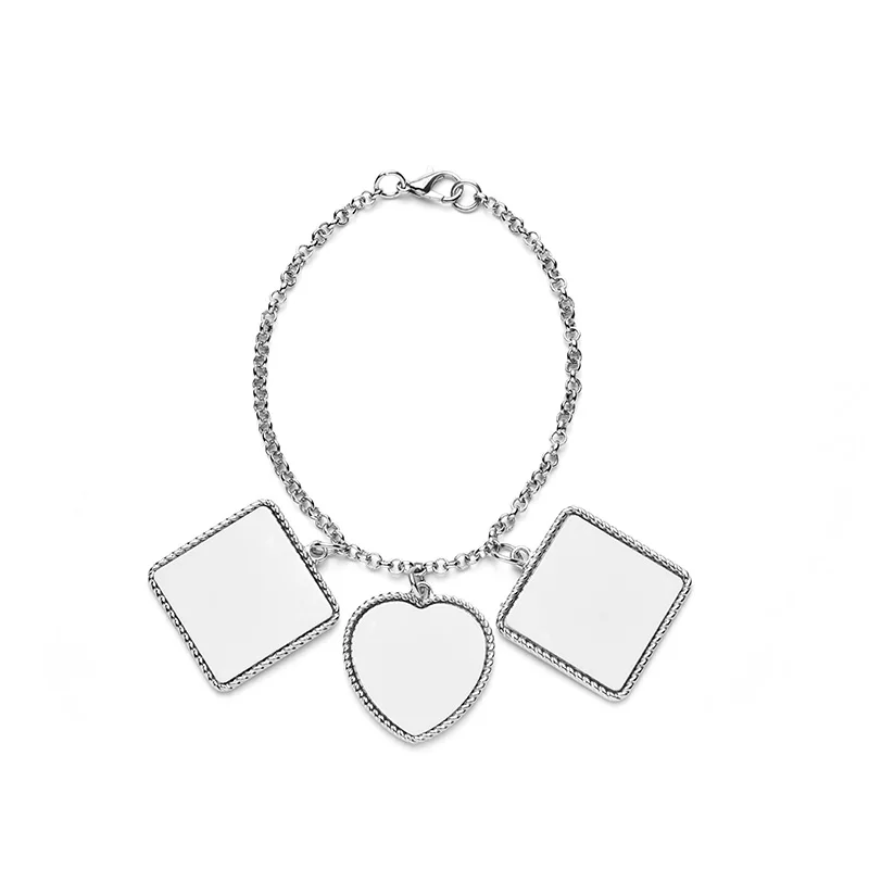 

Heat Press Popular Sublimation Jewelry Blanks for DIY Custom Gifts Promotion Decorative Bracelet, Silver