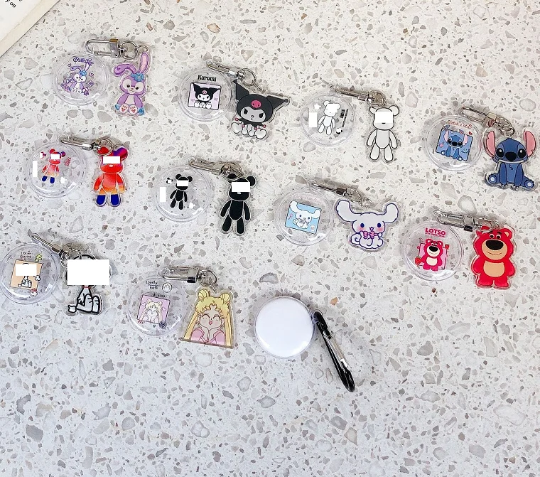 

for Airtag Case Cartoon Stitch Toy Story Stellalou Gloomy Bearbrick Gloomy Jewelry Key Chain Locator GPS Tracker