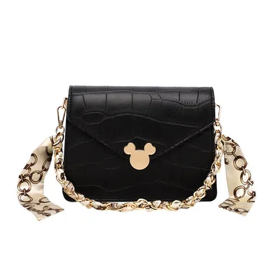 

New Urban Brief Stone Pattern Flap Handbag Women Silk Scarf Shoulder Crossbody Bag Solid Color Small Square Bag