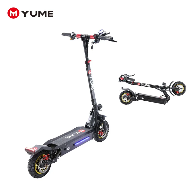 

YUME 2000w 48v 45kph powerful damping big wheel fastest s10 electric scooter, Black