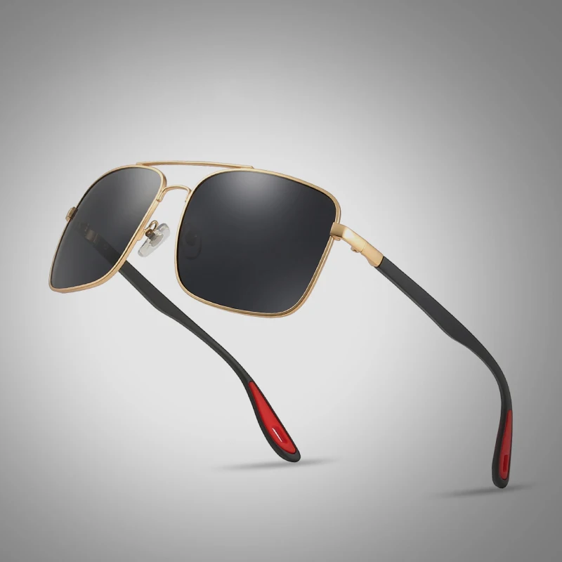 

Men Luxury Business Outdoor Polarized Metal Sunglasses Sun Glasses Case