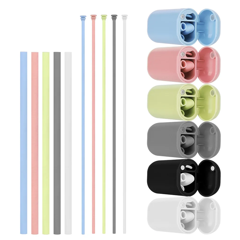 

Nicro Amazon Hot Sale Reusable Metal Drinking Folding Portable Stainless Steel Straws Folding Metallic Straw, Any color is available