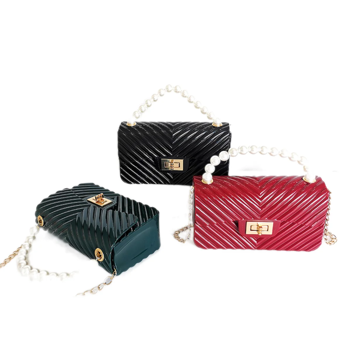 

Pearl gel messenger bags luxury handbags designer jelly bag
